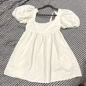 Linen Blend Puff dress